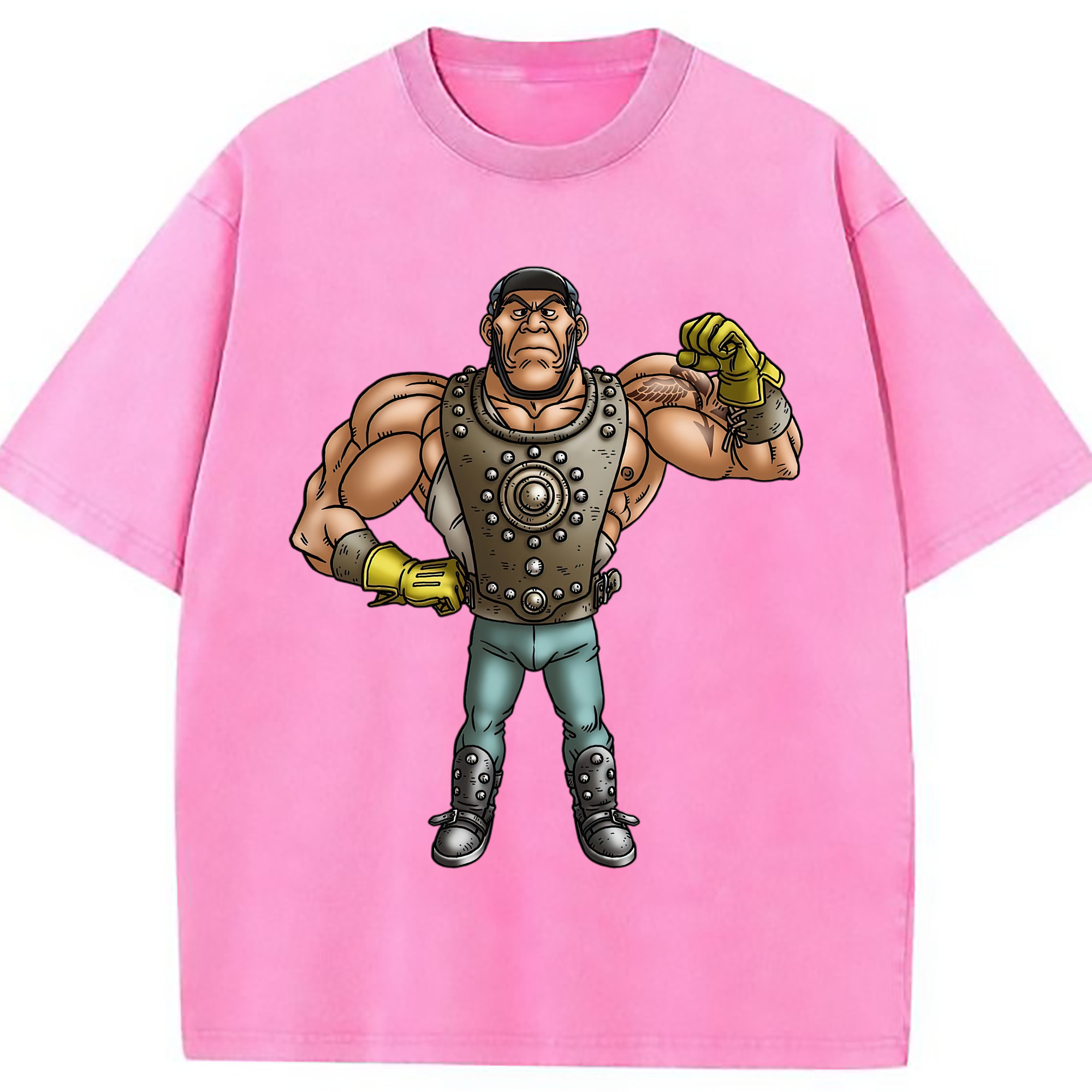 （画像用） ドラゴンクエスト Doragon Kuesuto Dragon Quest 綿100% ヴィンテージ風 半袖Tシャツ（フロントプリント）